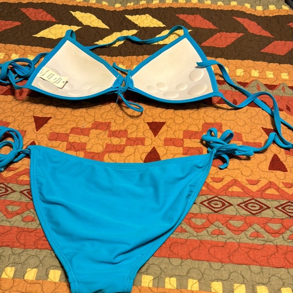 TURQUOISE STRING BIKINI - Picture 2 of 4